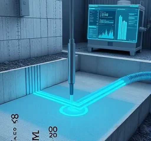 Умное зондирование фундамента для бесподвальной переработки воды в mieszanie бетонной смеси в полевых условиях