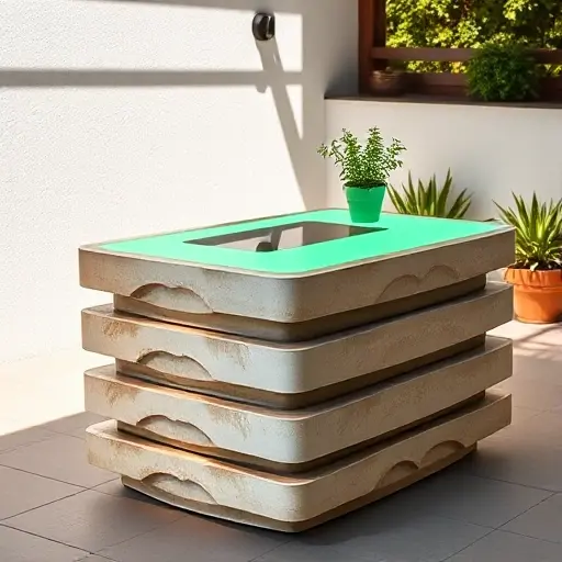 Сенсорные панели из переработанной керамики для летней кухни под навесом