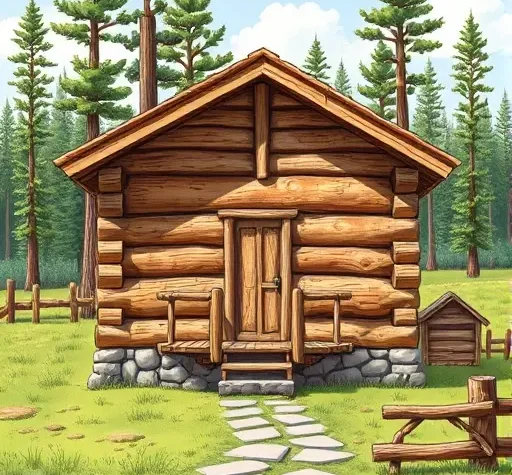 Собираем дом из бревенчатых стропил на даче без клея и электрики